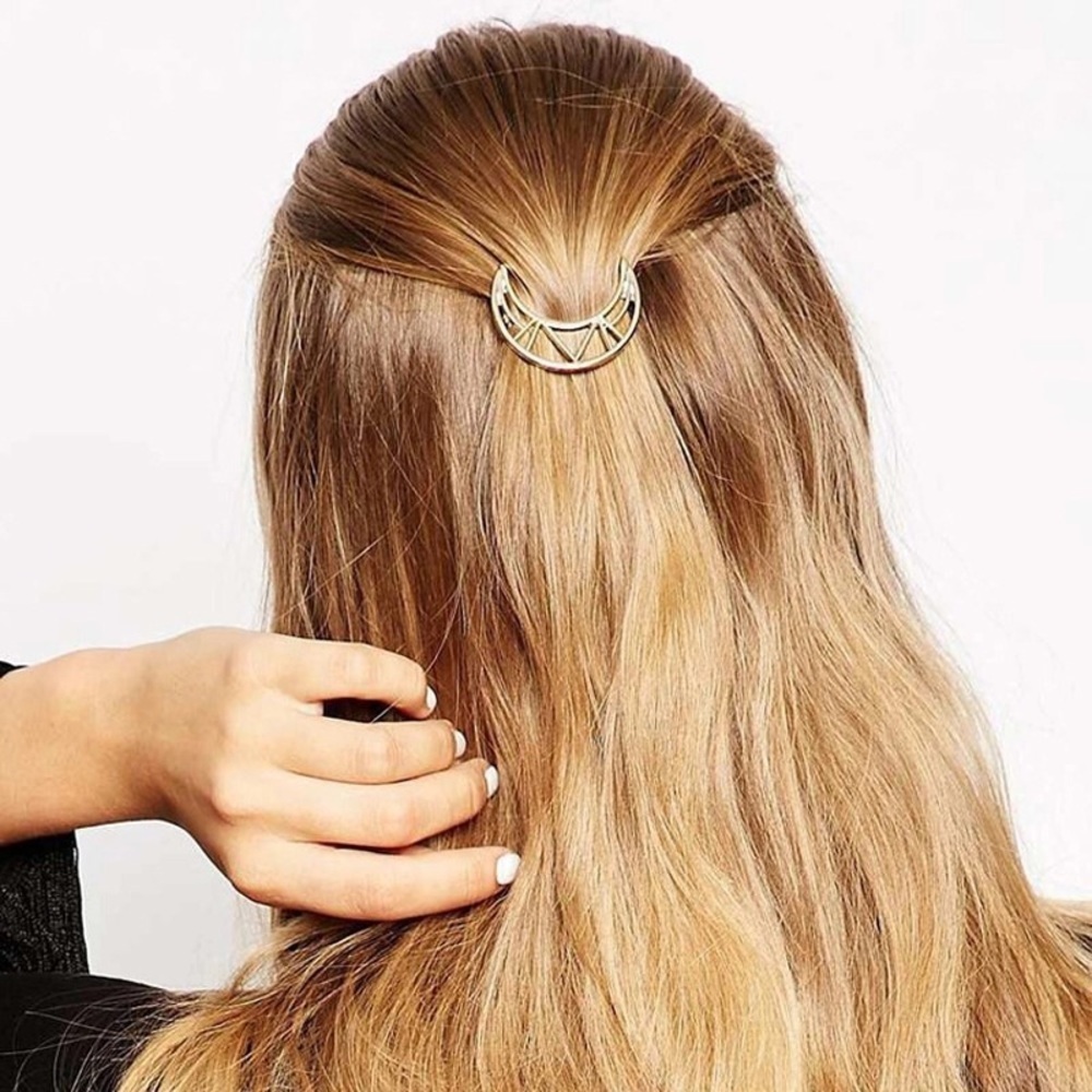 Crescent Moon Hair Clip Barrette